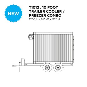 T1012 10' Trailer Cooler / Freezer Combo
