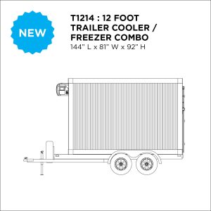 T1214 12' Trailer Cooler / Freezer Combo