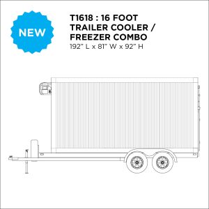 T1618 16' Trailer Cooler / Freezer Combo