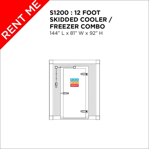 RENTAL - S1200 12' Skidded Cooler / Freezer Combo - Image 4
