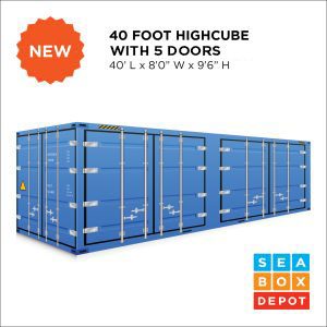 New 40' Highcube 5  Doors